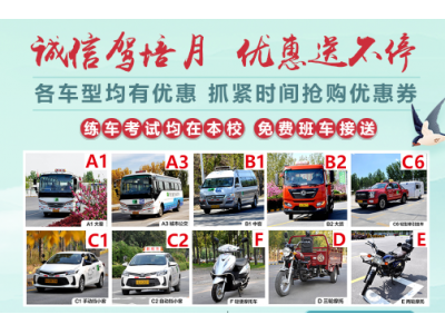 大車、小車、摩托車駕照優(yōu)惠券